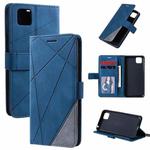 For Huawei Y5p / Honor 9s Skin Feel Splicing Horizontal Flip Leather Case with Holder & Card Slots & Wallet & Photo Frame(Blue)