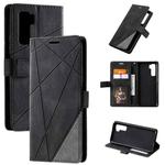 For Huawei nova 7 SE Skin Feel Splicing Horizontal Flip Leather Case with Holder & Card Slots & Wallet & Photo Frame(Black)