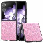 For Xiaomi Mix Flip Black Frame Colorful Glitter Phone Case(Purple Pink)