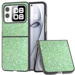 For Huawei nova Flip Black Frame Colorful Glitter Phone Case(Dark Green)