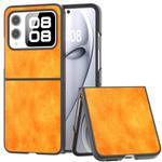 For Huawei nova Flip Dual Color Lichi Texture PU Phone Case(Orange)