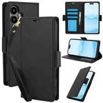 For iPhone 16 Side Buckle RFID Anti-theft Leather Phone Case(Black)