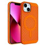 For iPhone 13 Ice Feeling Cooling MagSafe Magnetic Phone Case(Orange)