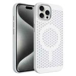 For iPhone 15 Pro Ice Feeling Cooling MagSafe Magnetic Phone Case(White)