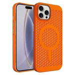 For iPhone 16 Pro Max Ice Feeling Cooling MagSafe Magnetic Phone Case(Orange)