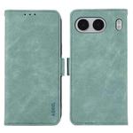 For OnePlus Nord 4 ABEEL Frosted Magnetic RFID Leather Phone Case(Cyan)