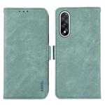 For OnePlus Nord 5 / Ace 5 Ultra ABEEL Frosted Magnetic RFID Leather Phone Case(Cyan)