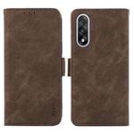 For OnePlus Nord 5 / Ace 5 Ultra ABEEL Frosted Magnetic RFID Leather Phone Case(Brown)