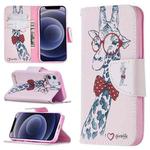 For iPhone 12 mini Colored Drawing Pattern Horizontal Flip Leather Case with Holder & Card Slots & Wallet(Deer)