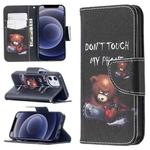 For iPhone 12 mini Colored Drawing Pattern Horizontal Flip Leather Case with Holder & Card Slots & Wallet(Bear)
