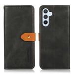 For Samsung Galaxy A56 5G KHAZNEH Dual-color Cowhide Texture Flip Leather Phone Case(Black)