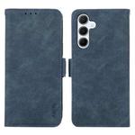 For Samsung Galaxy A17 5G ABEEL Frosted Magnetic RFID Leather Phone Case(Blue)