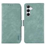 For Samsung Galaxy A17 5G ABEEL Frosted Magnetic RFID Leather Phone Case(Cyan)