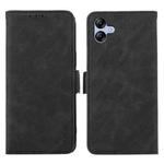 For Samsung Galaxy A07 5G ABEEL Frosted Magnetic RFID Leather Phone Case(Black)