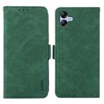 For Samsung Galaxy A07 5G ABEEL Frosted Magnetic RFID Leather Phone Case(Green)