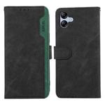 For Samsung Galaxy A07 5G ABEEL Color Block Magnetic RFID Leather Phone Case(Black-Green)