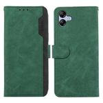For Samsung Galaxy A07 5G ABEEL Color Block Magnetic RFID Leather Phone Case(Green-Black)