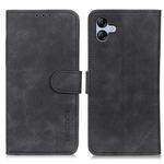 For Samsung Galaxy A07 5G KHAZNEH Retro Texture Horizontal Flip Leather Phone Case(Black)