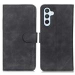 For Samsung Galaxy A17 5G KHAZNEH Retro Texture Horizontal Flip Leather Phone Case(Black)