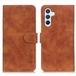 For Samsung Galaxy A17 5G KHAZNEH Retro Texture Horizontal Flip Leather Phone Case(Brown)