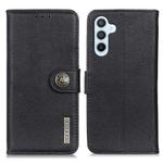 For Samsung Galaxy A16 5G KHAZNEH Cowhide Texture Horizontal Flip Leather Phone Case(Black)