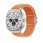 For Samsung Galaxy Watch Ultra 47mm Nylon Loop Magnetic Buckle Watch Band(Orange)