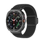 For Samsung Galaxy Watch Ultra 47mm Nylon Loop Magnetic Buckle Watch Band(Black)