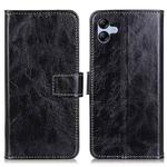 For Samsung Galaxy A07 5G Retro Crazy Horse Texture Leather Phone Case(Black)