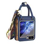 For Samsung Galaxy Z Flip6 Guiya Series Handbag Design Leather Phone Case(Blue)