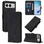 For OnePlus Nord 4 5G Crossbody 3D Embossed Flip Leather Phone Case(Black)