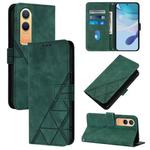 For OnePlus Nord CE4 Lite  Crossbody 3D Embossed Flip Leather Phone Case(Green)