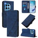 For OnePlus 12 5G Global Crossbody 3D Embossed Flip Leather Phone Case(Blue)