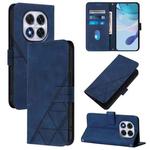 For Redmi Note 14 Pro 4G Crossbody 3D Embossed Flip Leather Phone Case(Blue)