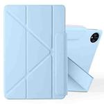 For Honor MagicPad 2 12.3 Fixed Buckle Magnetic Deformation Leather Tablet Case(Ice Blue)