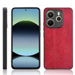 For Redmi Note 14 4G 163.25mm Cow Pattern Sewing Back Cover Phone Case(Red)