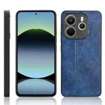 For Redmi Note 14 4G 163.25mm Cow Pattern Sewing Back Cover Phone Case(Blue)