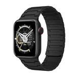 For Apple Watch SE 2023 44mm Magnetic Silicone Watch Band(Black)