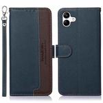 For Samsung Galaxy A07 5G KHAZNEH Litchi Texture Leather RFID Phone Case(Blue)