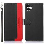 For Samsung Galaxy A07 5G KHAZNEH Litchi Texture Leather RFID Phone Case(Black)