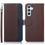 For Samsung Galaxy A17 5G KHAZNEH Litchi Texture Leather RFID Phone Case(Brown)