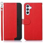 For Samsung Galaxy A17 5G KHAZNEH Litchi Texture Leather RFID Phone Case(Red)
