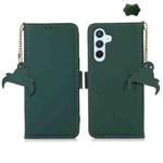 For Samsung Galaxy A16 5G Genuine Leather Magnetic RFID Leather Phone Case(Green)
