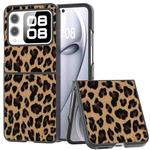 For Huawei nova Flip Black Frame Leopard Phone Case(Golden Leopard)