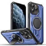 For iPhone 11 Pro Max Invisible Bracket MagSafe Magnetic Phone Case(Blue)