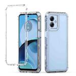 For Motorola Moto G14 Clear TPU Hybrid PC Shockproof Phone Case(Transparent)