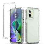 For Motorola Moto G54 5G Clear TPU Hybrid PC Shockproof Phone Case(Transparent)