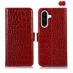 For Samsung Galaxy A17 5G Crocodile Top Layer Cowhide Leather Phone Case(Red)