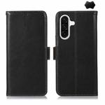 For Samsung Galaxy A17 5G Magnetic Crazy Horse Texture Genuine Leather RFID Phone Case(Black)