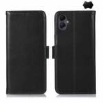 For Samsung Galaxy A07 5G Magnetic Crazy Horse Texture Genuine Leather RFID Phone Case(Black)