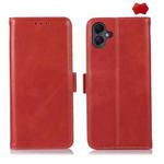 For Samsung Galaxy A07 5G Magnetic Crazy Horse Texture Genuine Leather RFID Phone Case(Red)